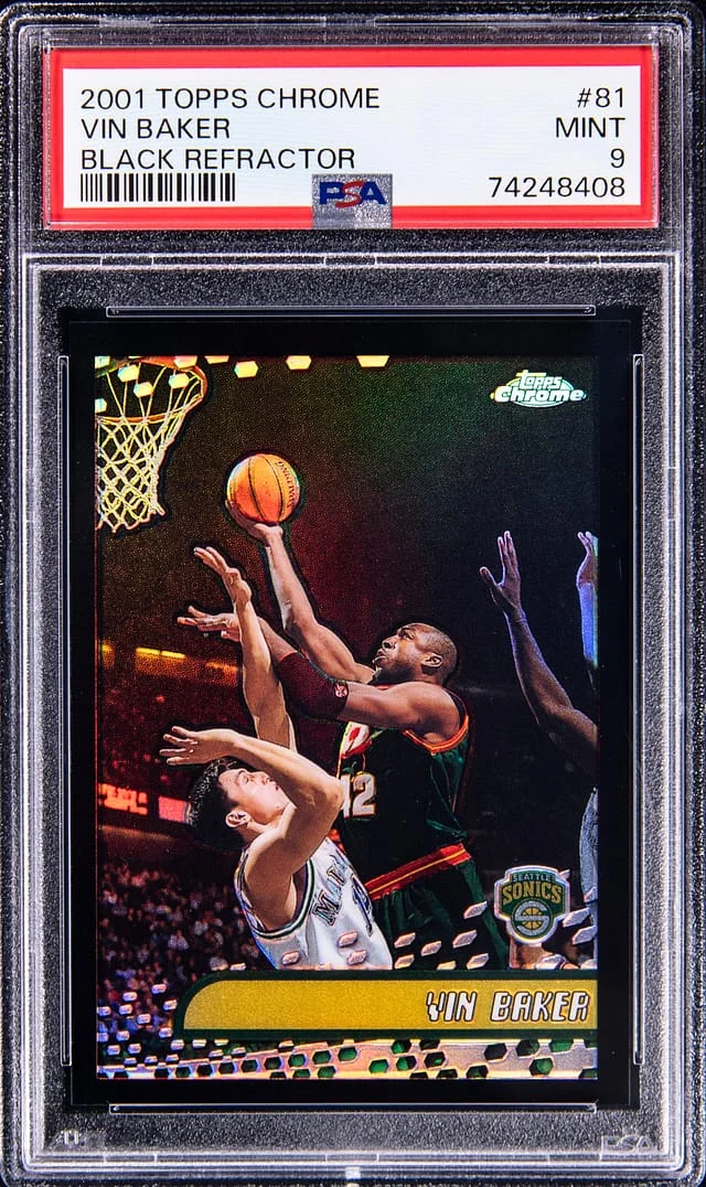2001-02 Topps Chrome Black Vin Baker Refractor #81 card image