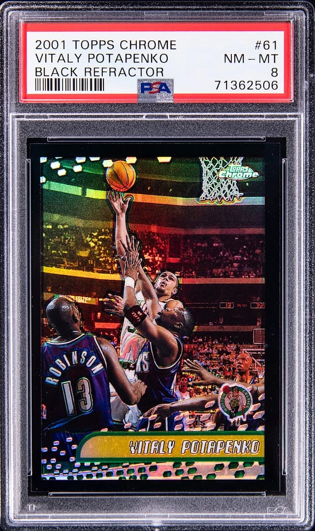 2001-02 Topps Chrome Black Vitaly Potapenko Refractor #61 card image