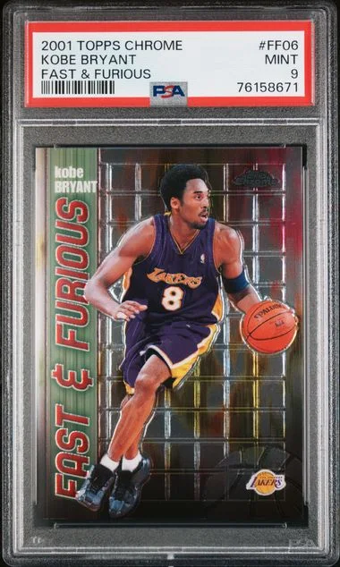 2001-02 Topps Chrome Kobe Bryant Fast & Furious #FF06 card image