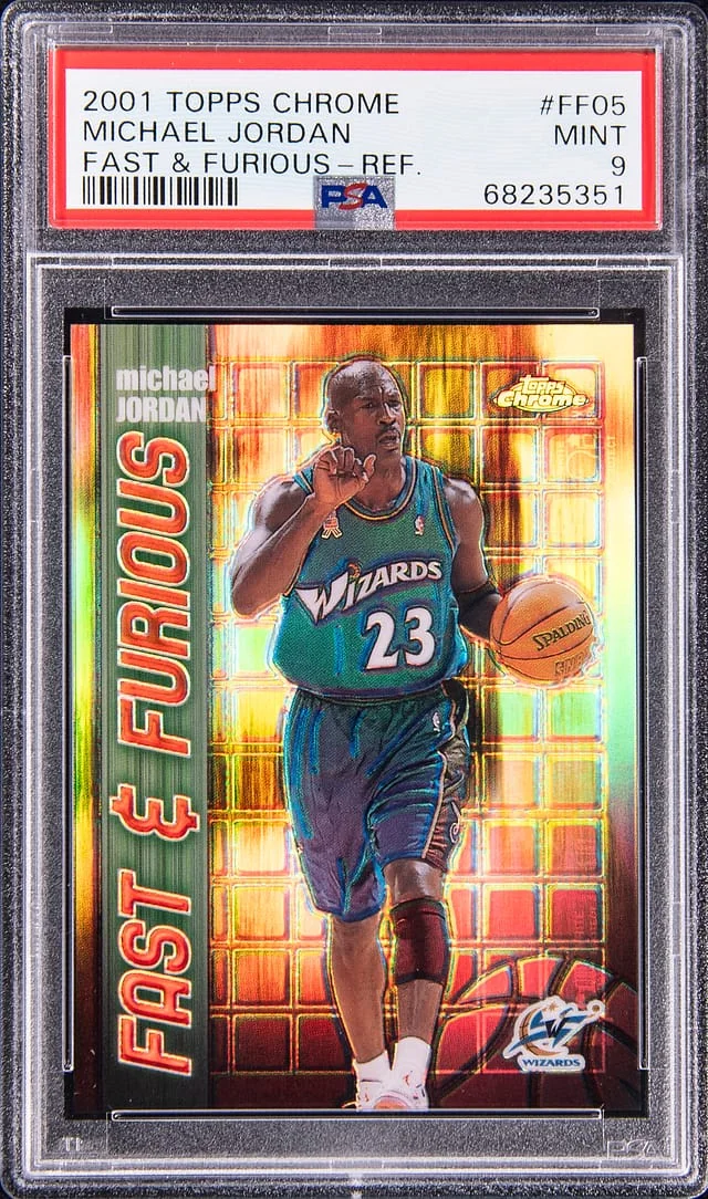 2001-02 Topps Chrome Michael Jordan Fast & Furious Refractor #FF-05 card image