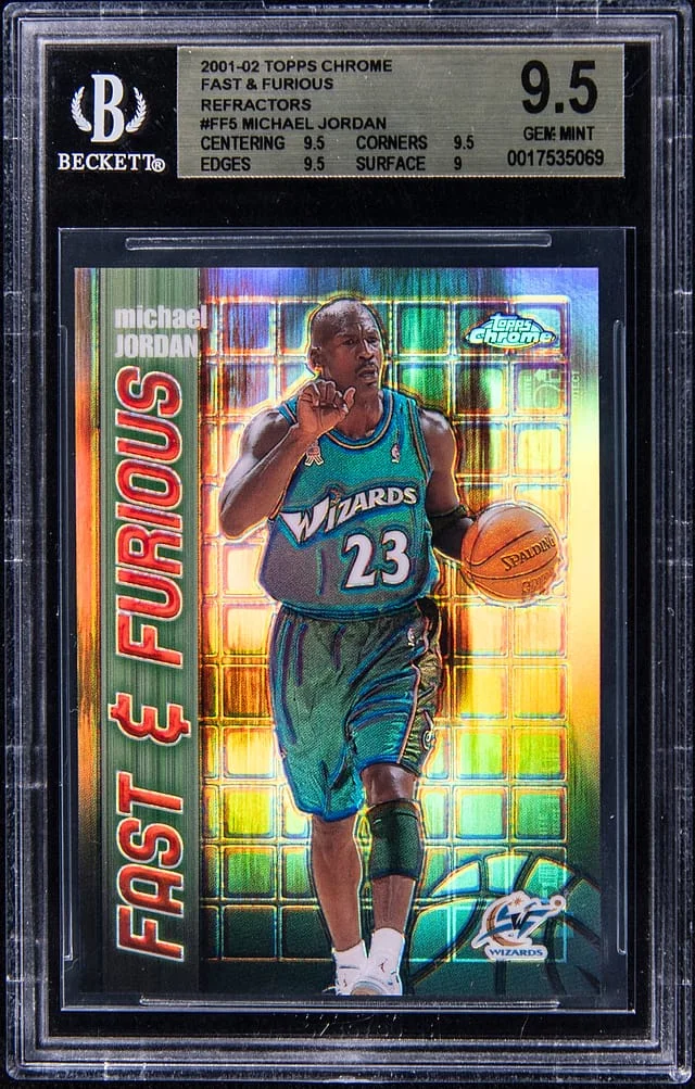2001-02 Topps Chrome Michael Jordan Fast & Furious Refractors #FF5 card image