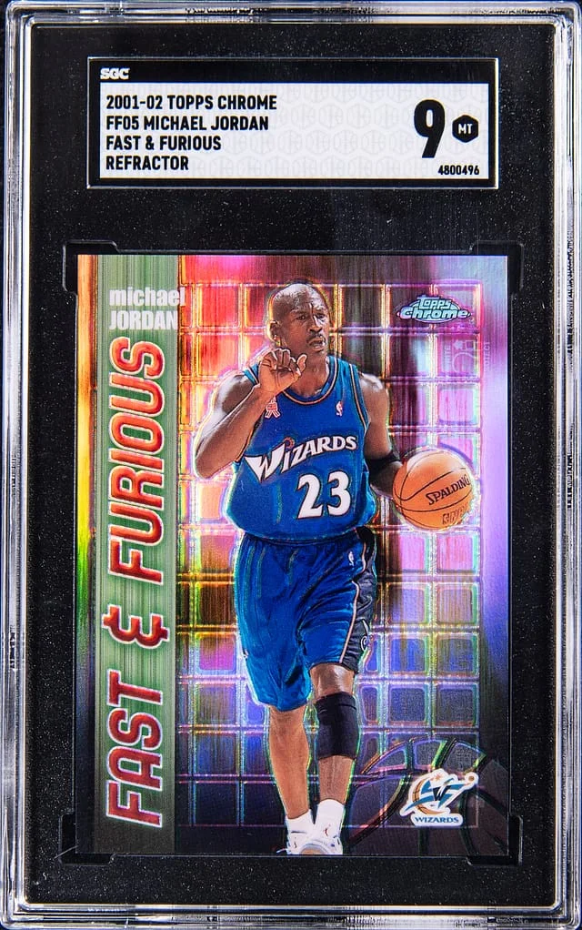 2001-02 Topps Chrome Micheal Jordan Fast & Furious Refractor #FF05 card image