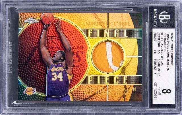 2001-02 Topps Chrome Shaquille O'Neal Final Piece Game Jerseys Refractor #FP1 card image