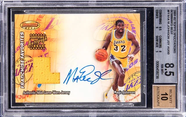 2001-02 Topps Magic Johnson Xpectations Bowman's Best #FFA1 card image