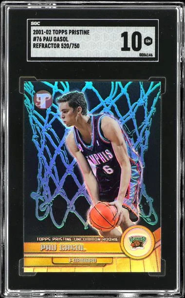 2001-02 Topps Pau Gasol Pristine Refractor #76 card image