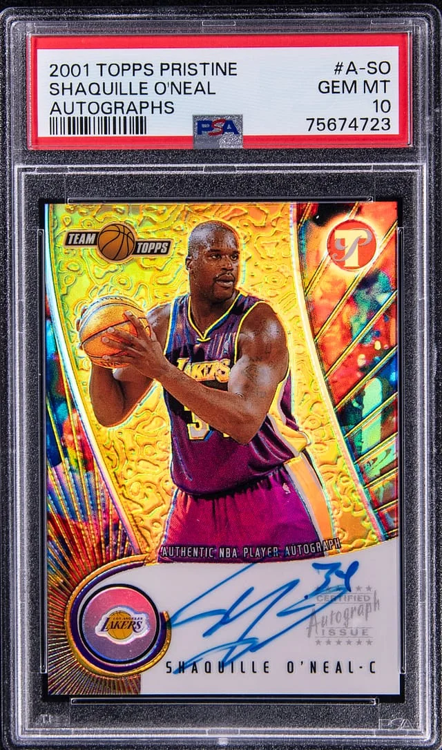 2001-02 Topps Shaquille O'Neal Pristine Autograph #A-SO card image