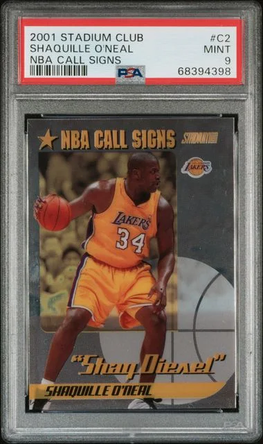 2001-02 Topps Stadium Club Shaquille O'Neal NBA Call Signs #C2 card image