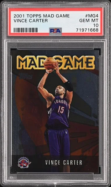 2001-02 Topps Vince Carter Mad Game #MG4 card image