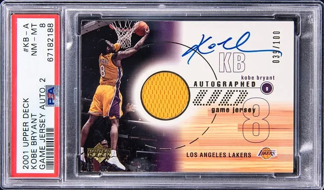 2001-02 Upper Deck Game Jersey Kobe Bryant Autograph 2 #KB-A card image