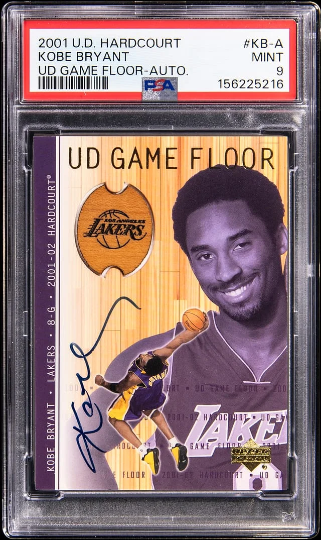 2001-02 Upper Deck Hardcourt Kobe Bryant UD Game Floor Autographs #KB-A card image