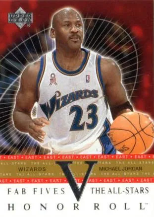 2001-02 Upper Deck Honor Roll Michael Jordan Fab Fives The All-Stars #F5-AS10 card image