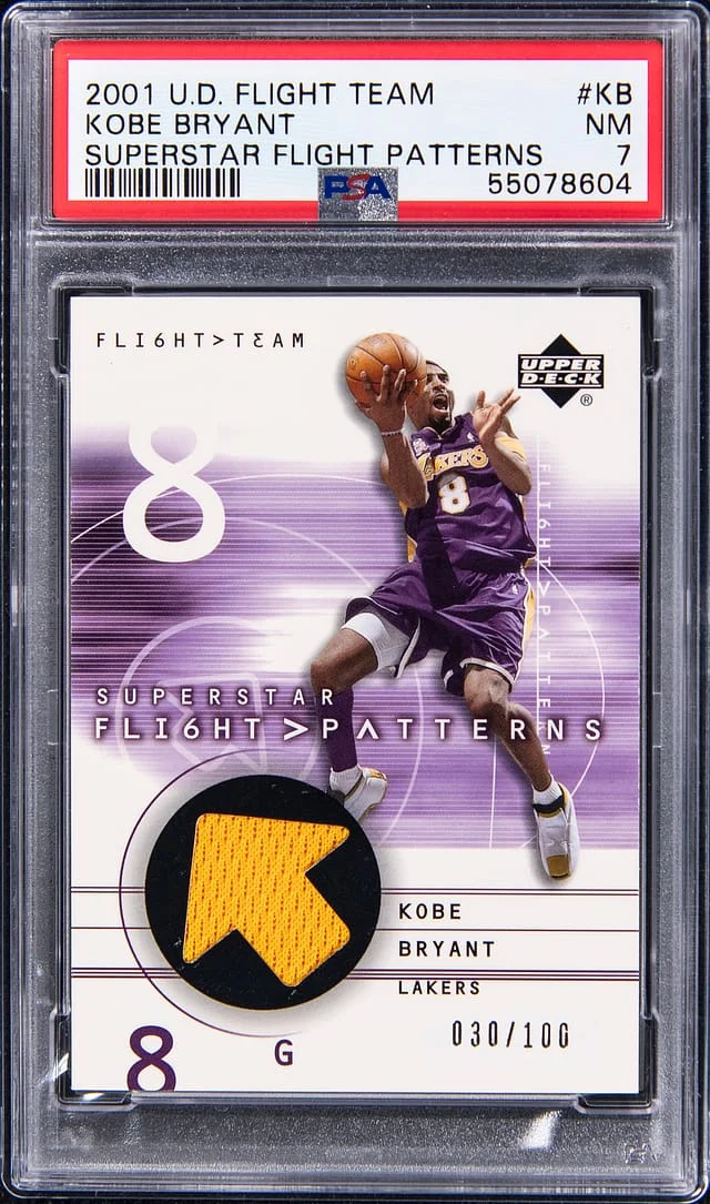 2001-02 Upper Deck Kobe Bryant Game-Used Flight Team Superstar Flight Patterns #KB card image