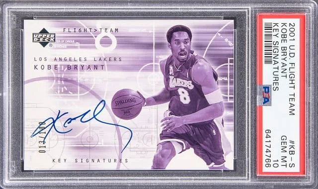 2001-02 Upper Deck Kobe Bryant Flight Team Key Signatures #KB-S card image