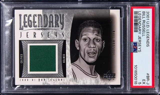 2001-02 Upper Deck Legends Bill Russell Game-Used Legendary Jerseys #BR-J card image
