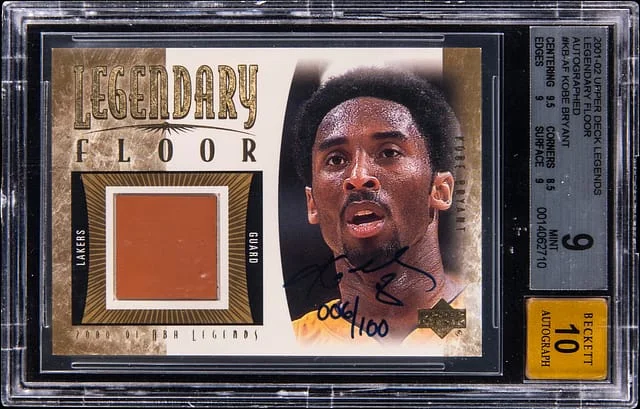 2001-02 Upper Deck Legends Kobe Bryant Legendary Floor Autograph #KB-AF card image