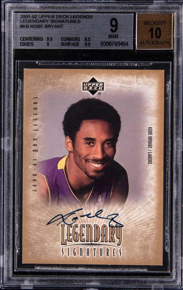 2001-02 Upper Deck Legends Kobe Bryant Legendary Signatures #KB card image