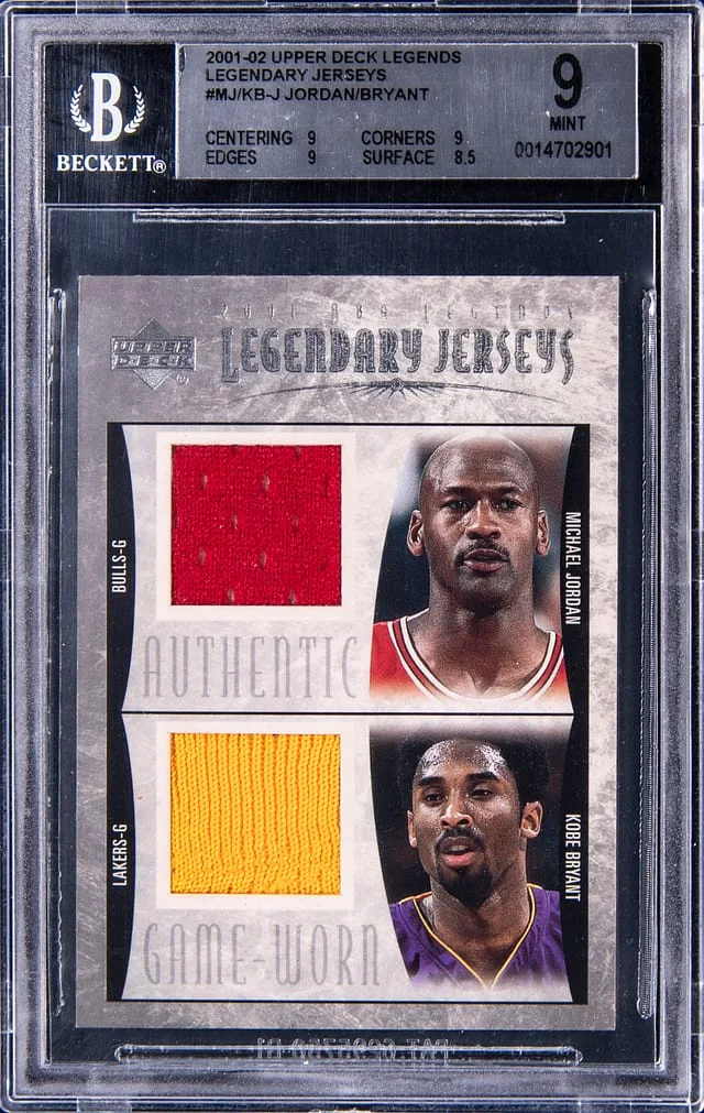 2001-02 Upper Deck Legends Michael Jordan/Kobe Bryant Legendary Jerseys #MJ/KB-J card image