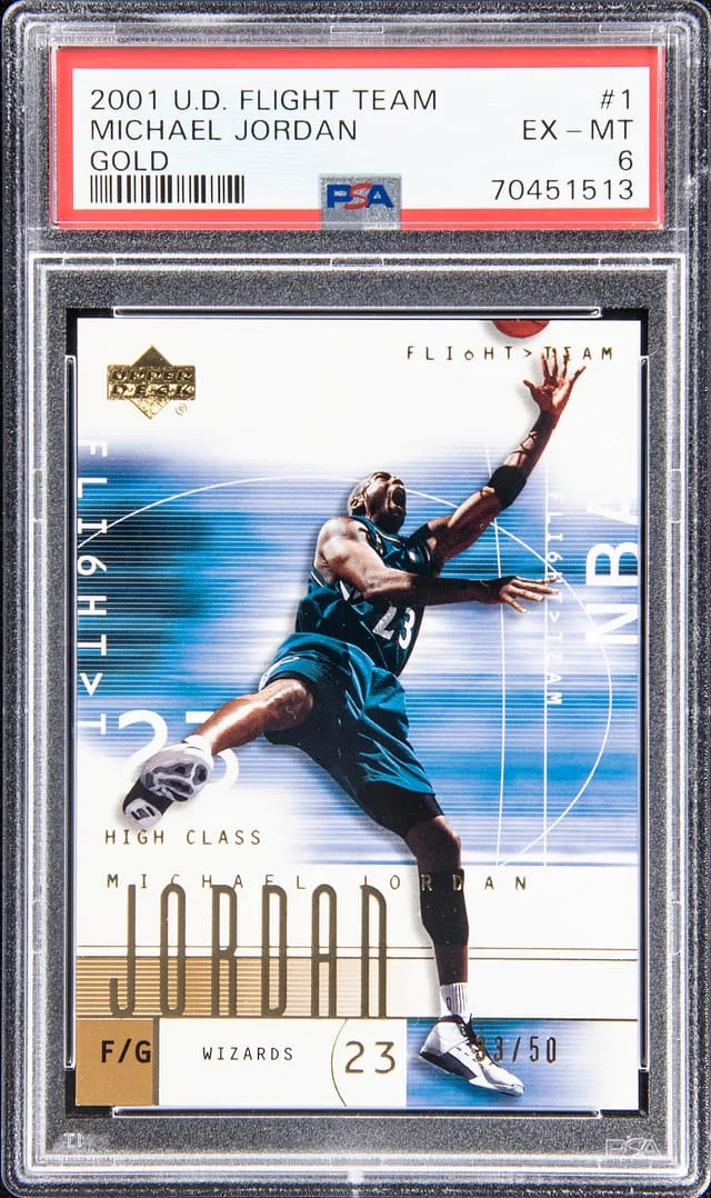 2001-02 Upper Deck Michael Jordan Flight Team Gold #1 card image