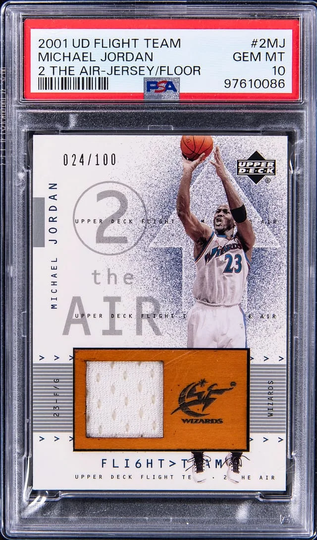 2001-02 Upper Deck Michael Jordan Flight Team 2 The Air Jersey Floor #2-MJ card image