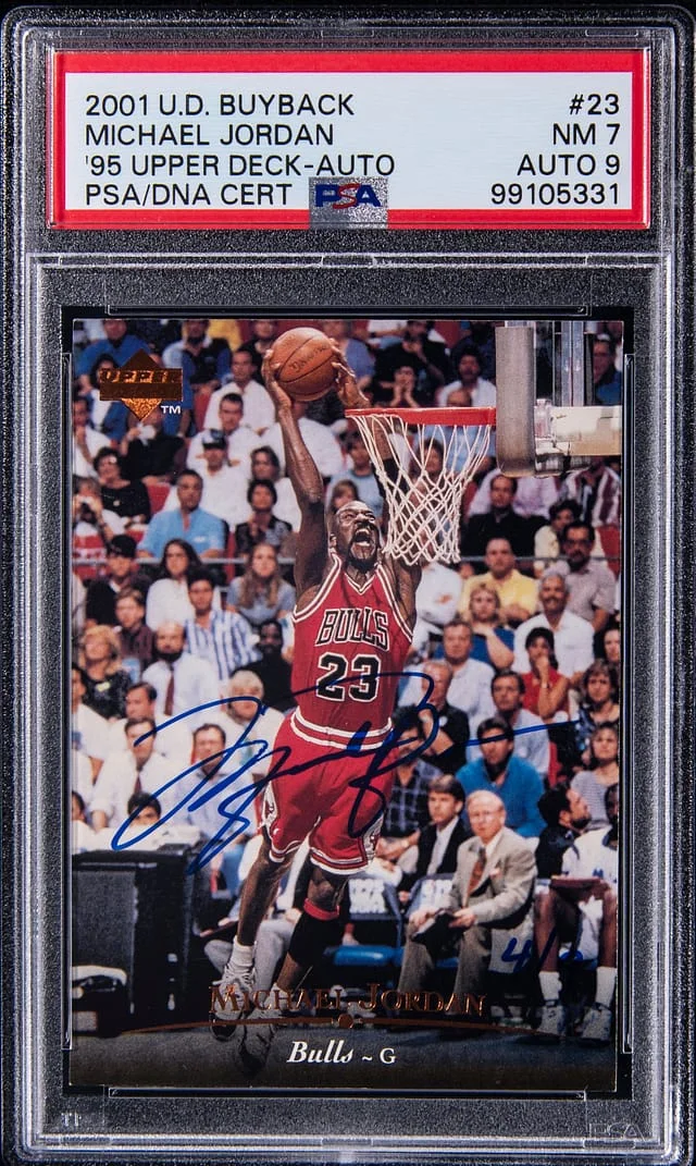 2001-02 Upper Deck Michael Jordan Buyback Autograph 1995-96 Upper Deck #23 card image