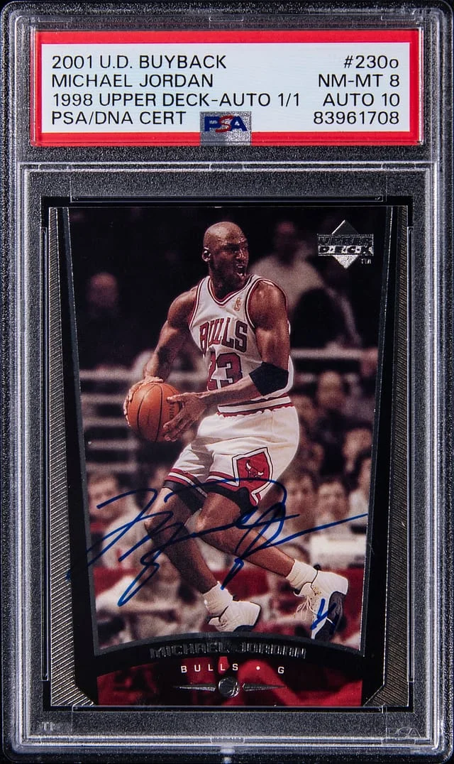 2001-02 Upper Deck Michael Jordan Buyback Autographs 1998-99 Upper Deck #230o card image