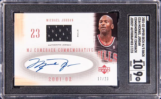 2001-02 Upper Deck Michael Jordan MJ's Back Commemorative Comeback Jersey Autograph #CCA4 card image