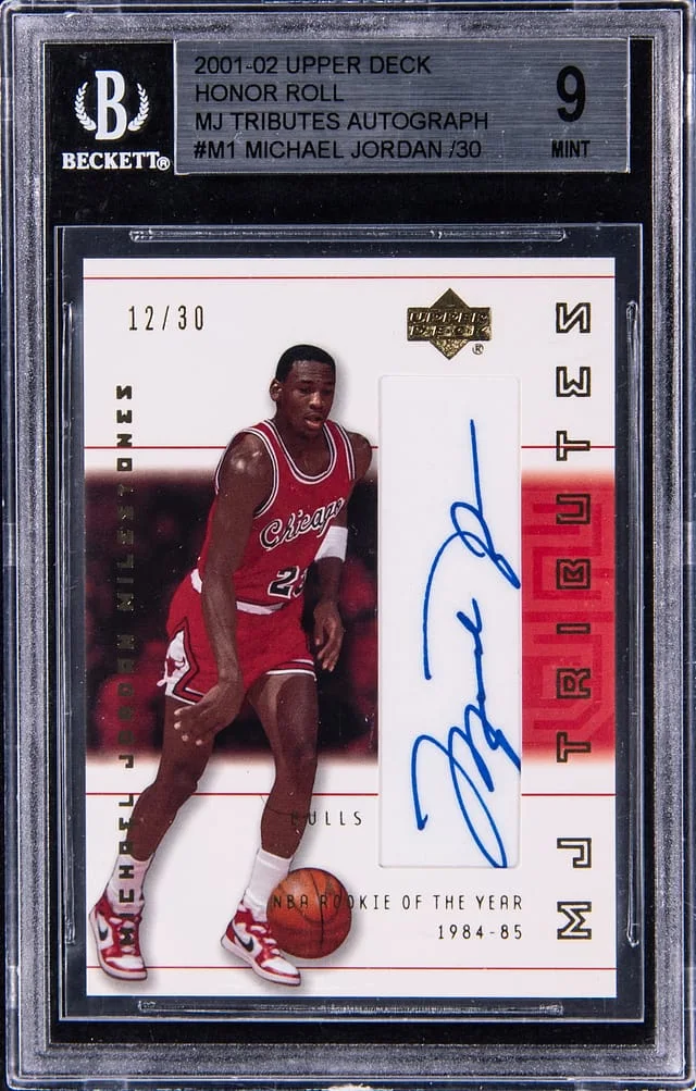 2001-02 Upper Deck Michael Jordan Honor Roll MJ Tributes Autograph #M1 card image