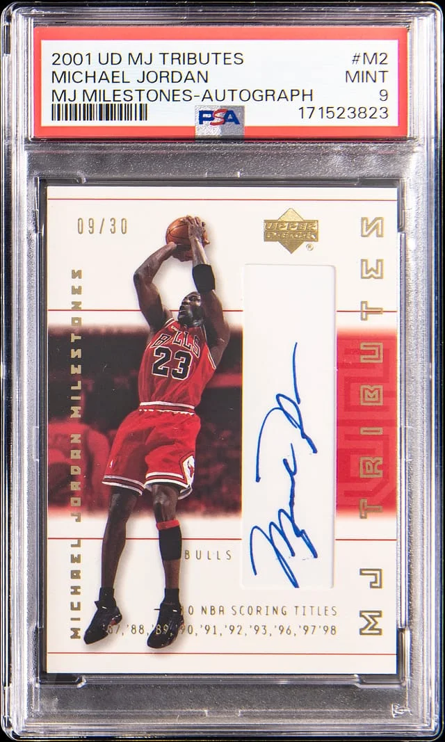 2001-02 Upper Deck Michael Jordan MJ Tributes MJ Milestones Autograph #M2 card image