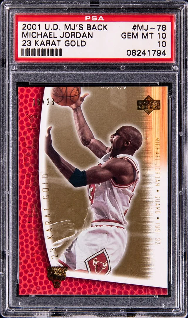 2001-02 Upper Deck Michael Jordan MJ's Back 23 Karat Gold #MJ-78 card image
