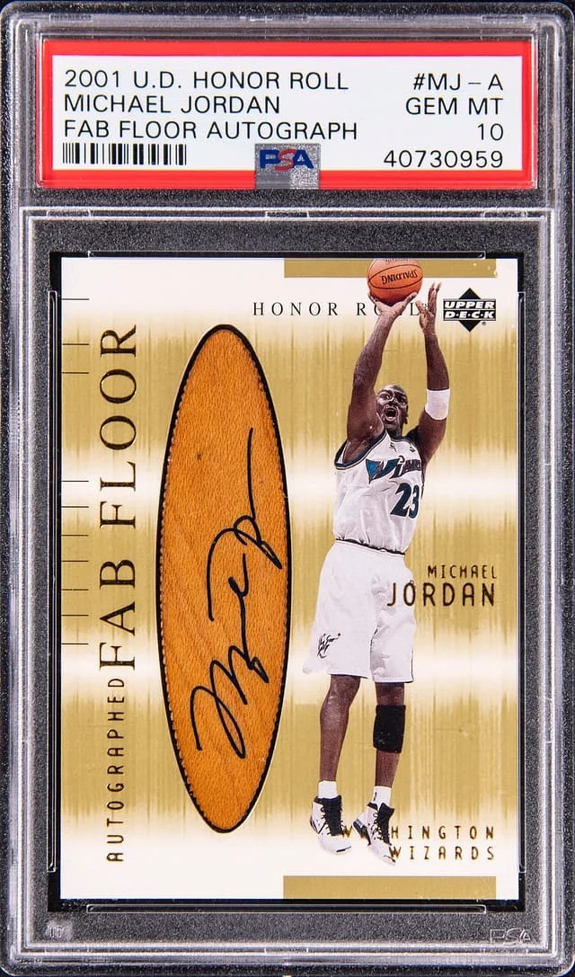 2001-02 Upper Deck Michael Jordan Honor Roll Autographed Fab Floor #MJ-A card image