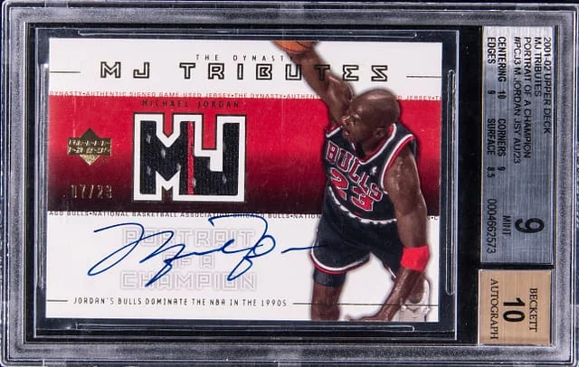 2001-02 Upper Deck Michael Jordan MJ Tributes Portrait of a Champion #PCJ3 card image