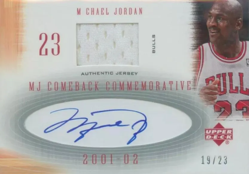 2001-02 Upper Deck MJ's Back Michael Jordan Jerseys Autographs #CCA3 card image