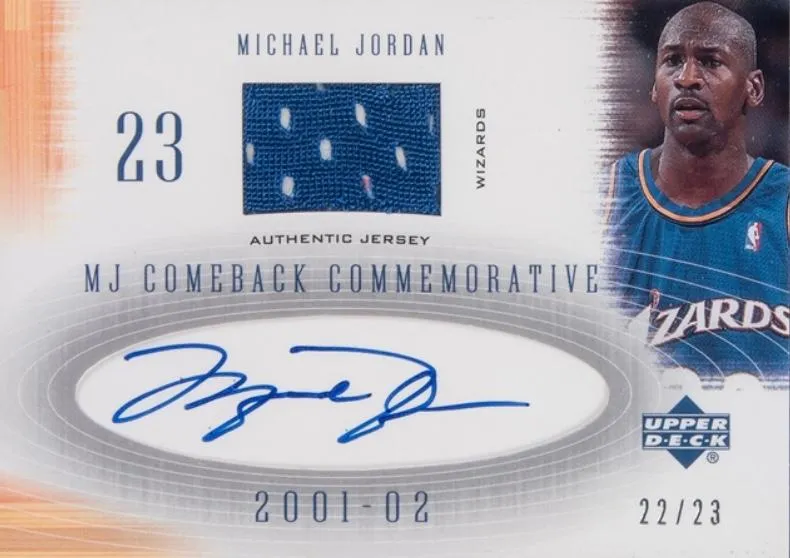 2001-02 Upper Deck MJ's Back Michael Jordan Jerseys Autographs #CCA5 card image