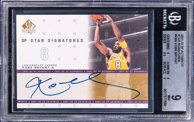 2001-02 Upper Deck SP Authentic Kobe Bryant Star Signatures #KB-S card image