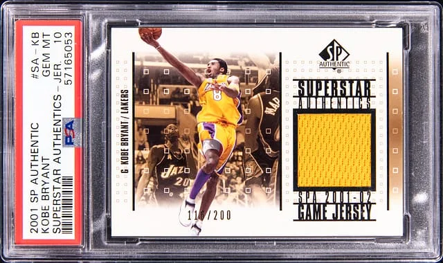 2001-02 Upper Deck SP Authentic Kobe Bryant Superstar Authentics #SA-KB card image