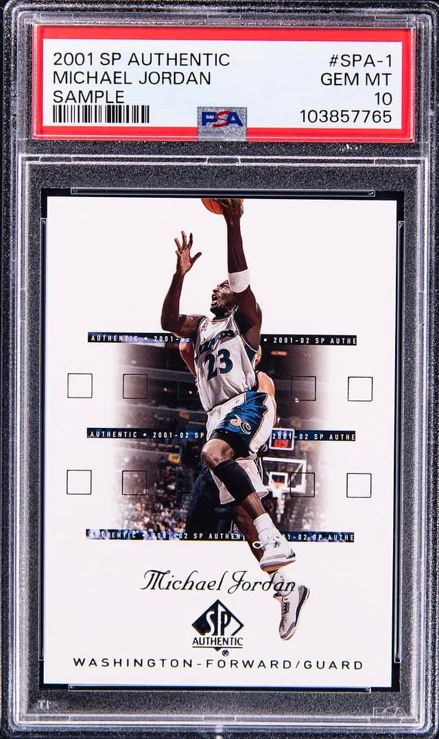 2001-02 Upper Deck SP Authentic Michael Jordan Sample #SPA-1 card image