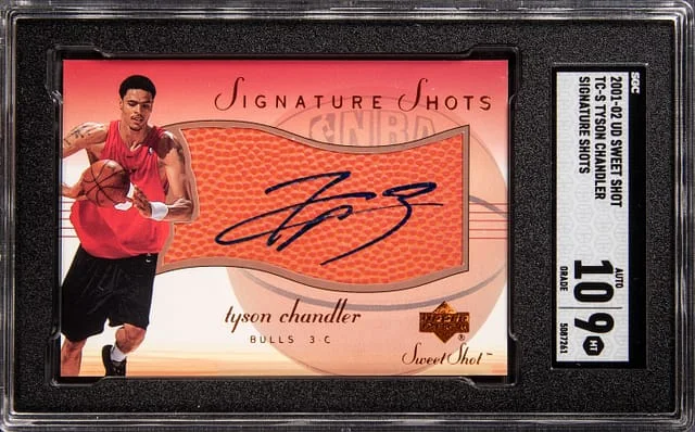 2001-02 Upper Deck Sweet Shot Tyson Chandler Signature Shots #TC-S card image