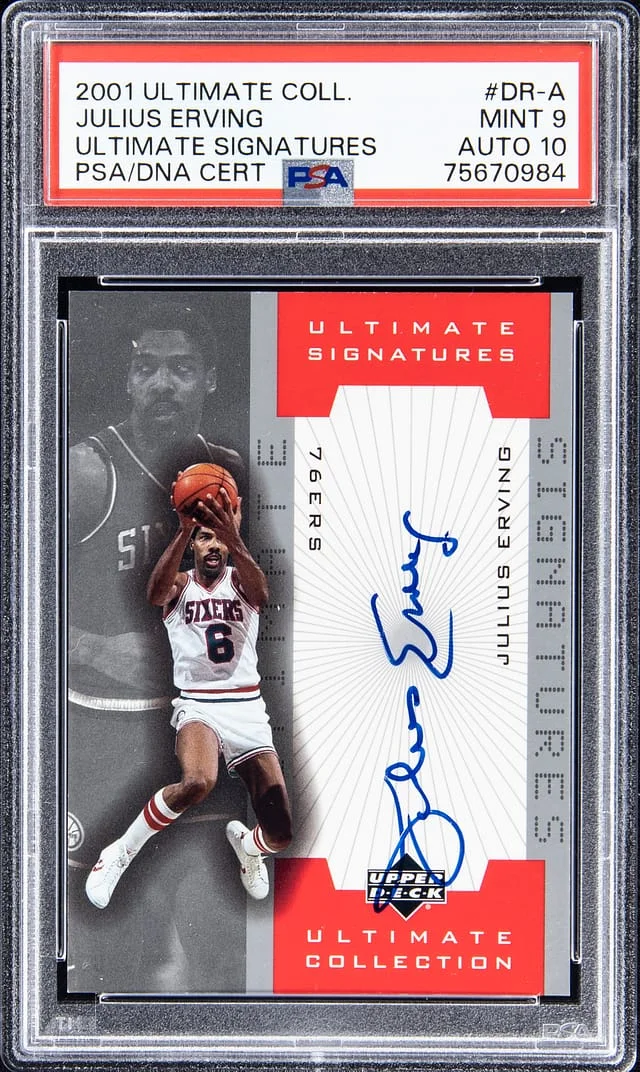 2001-02 Upper Deck Ultimate Collection Julius Erving Ultimate Signatures #DR-A card image