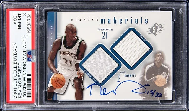2001-02 Upper Deck Ultimate Collection Kevin Garnett Buyback '00 Spx Winning Material Autograph #KG1 card image