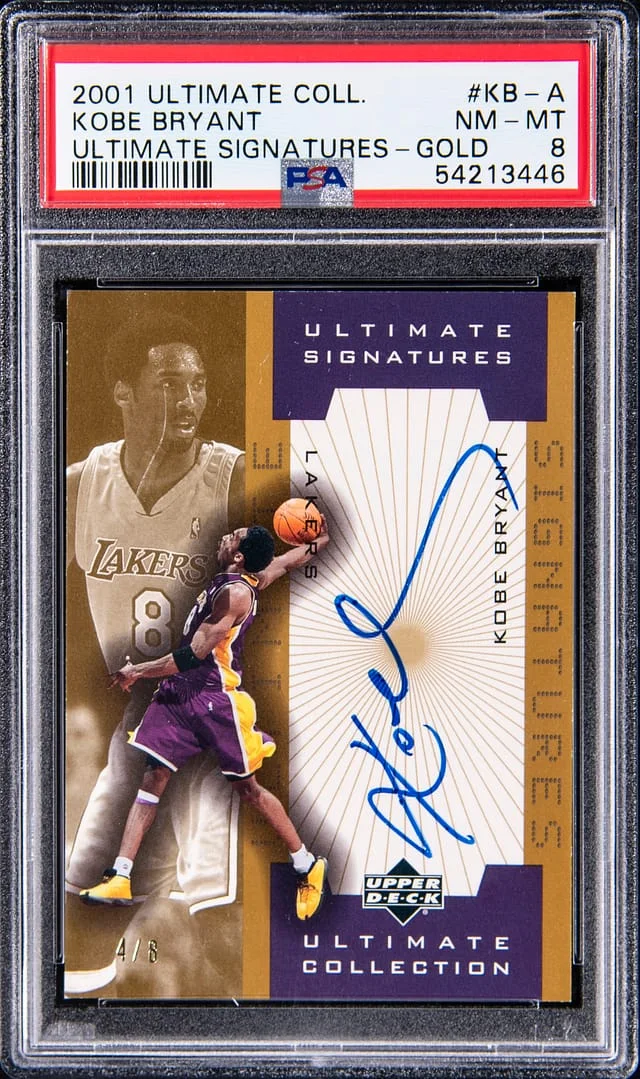2001-02 Upper Deck Ultimate Collection Kobe Bryant Ultimate Signatures Gold #KB-A card image