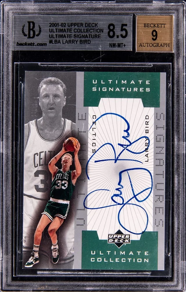2001-02 Upper Deck Ultimate Collection Larry Bird Ultimate Signatures Gold #LB-A card image