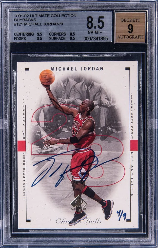 2001-02 Upper Deck Ultimate Collection Michael Jordan Buyback Autograph #121 card image