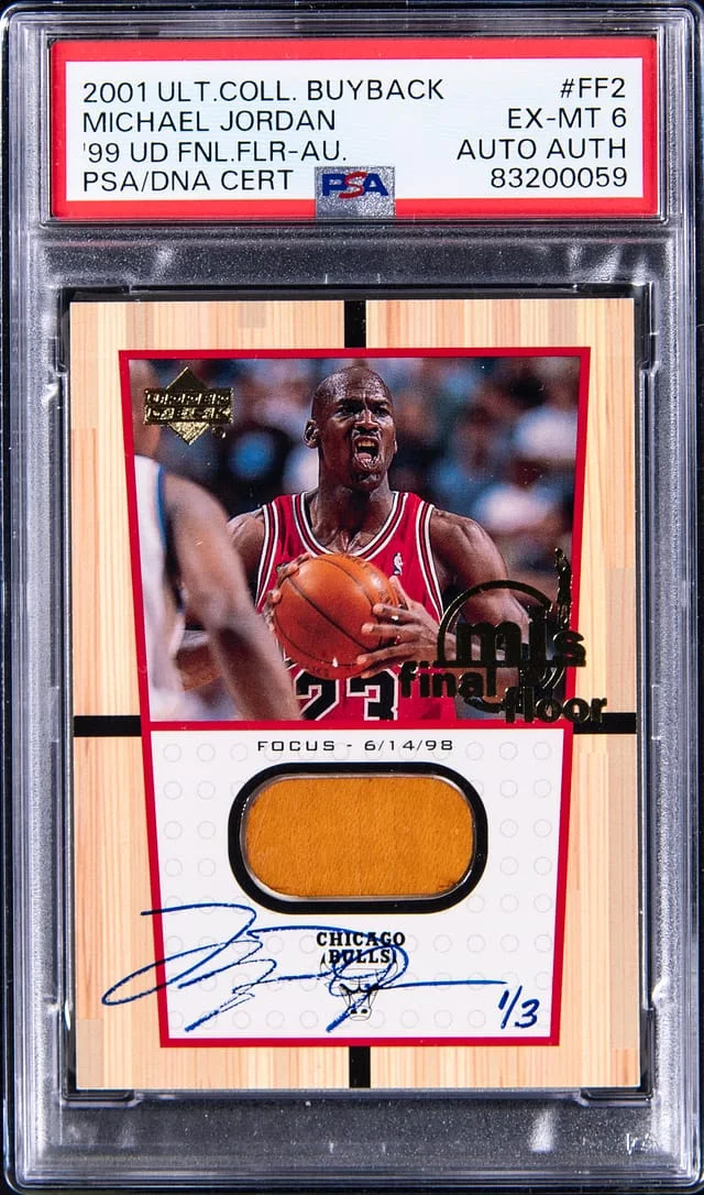2001-02 Upper Deck Ultimate Collection Michael Jordan Buyback '99 UD Final Floor Autographs #FF2 card image