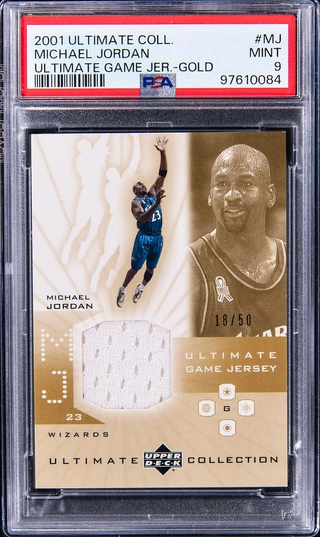 2001-02 Upper Deck Ultimate Collection Michael Jordan Ultimate Game Jersey Gold #MJ card image