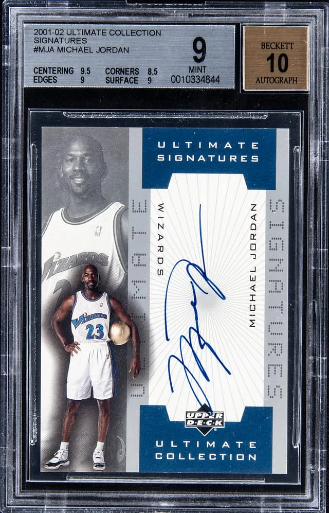 2001-02 Upper Deck Ultimate Collection Signatures MJ-A Michael Jordan #no-number card image