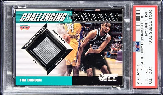 2001-22 Topps Tim Duncan TCC Challenging/Champ Jersey #CC-TD card image