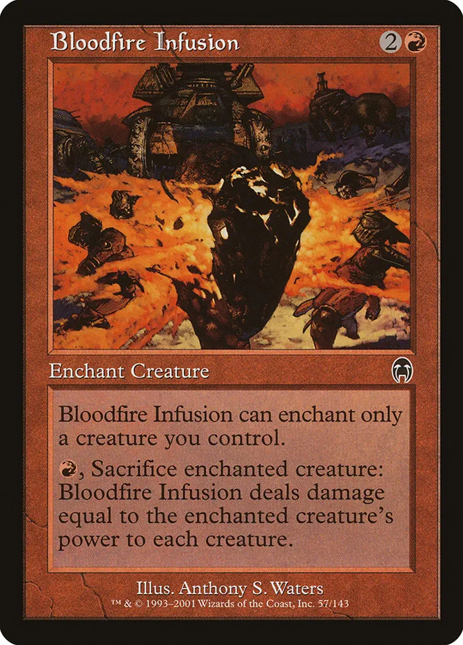 2001 Apocalypse Bloodfire Infusion common #57 unlisted card image