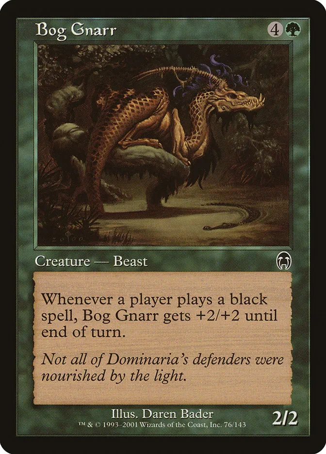 2001 Apocalypse Bog Gnarr common #76 unlisted card image