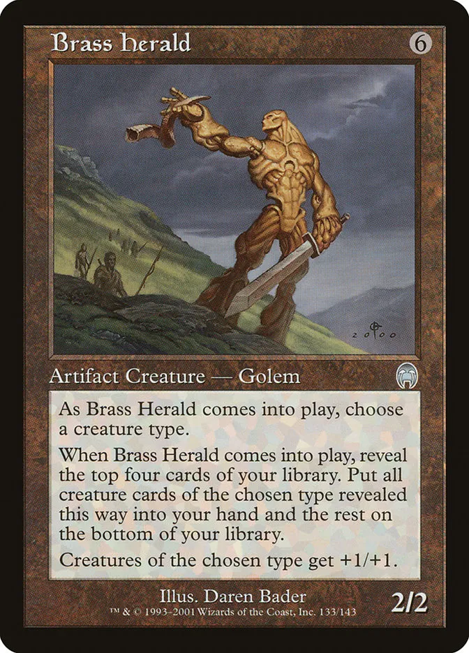 2001 Apocalypse Brass Herald uncommon #133 unlisted card image