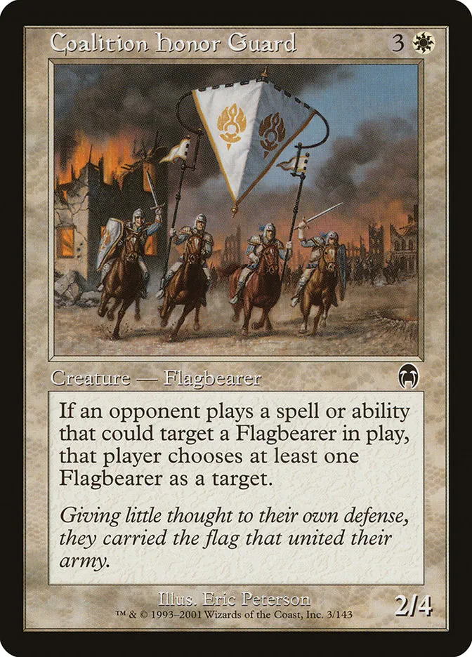 2001 Apocalypse Coalition Honor Guard common #3 unlisted card image